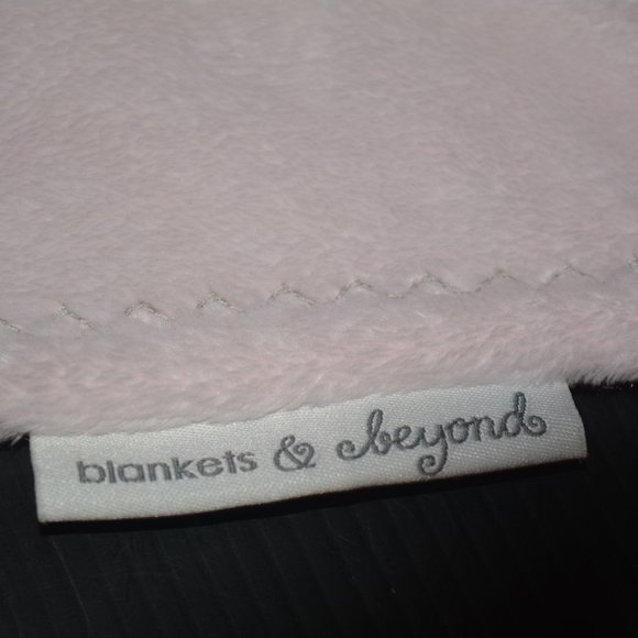 Blankets & Beyond Pink Bunny Plush Lovey Blanket - Picture 5 of 9